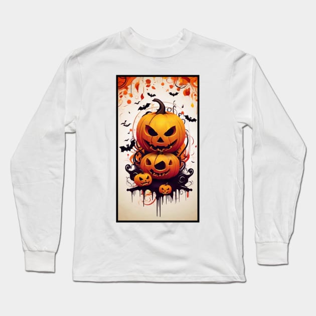 Halloween Carnival of Colors : III Long Sleeve T-Shirt by Silvana Collection